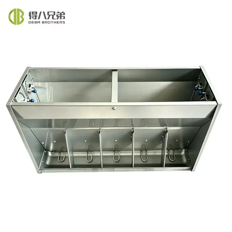 ပျိုးခင်းဖောင်တိန်အတွက် Stainless-Steel Dual-Sided Pig Feeder